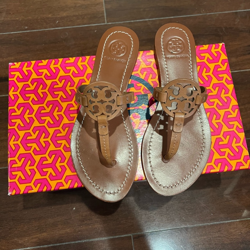 Tory Burch Tan Leather Sandals